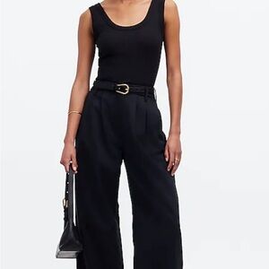 Madewell Harlow Wide-Leg Pant in Black, size 8